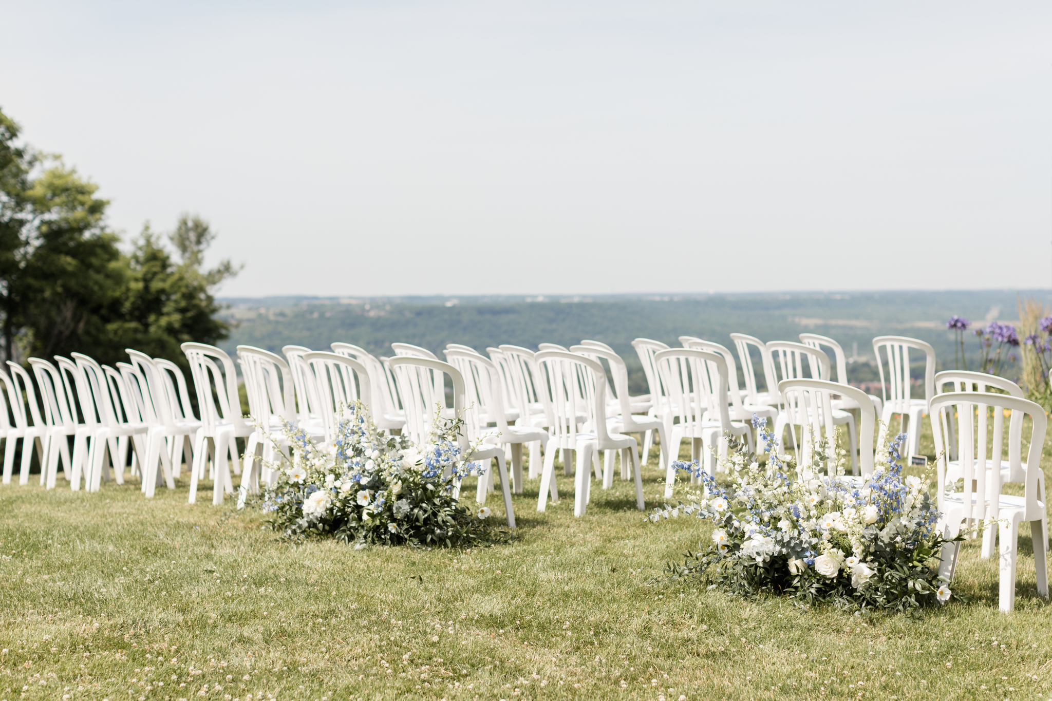 Blue and white wedding at Tamahaac Club in Ancaster, Ontario